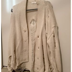 Distressed Cream Men’s MNML Sweater